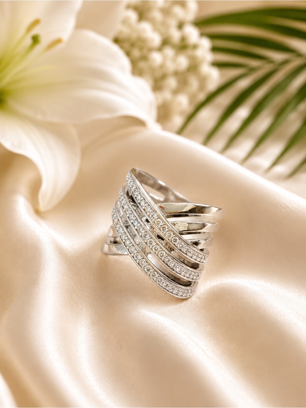 🇨🇦Canada Day Blowout Sale! Kris Kross Wide Band Fashion Ring